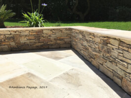 muret en pierre projet paysager